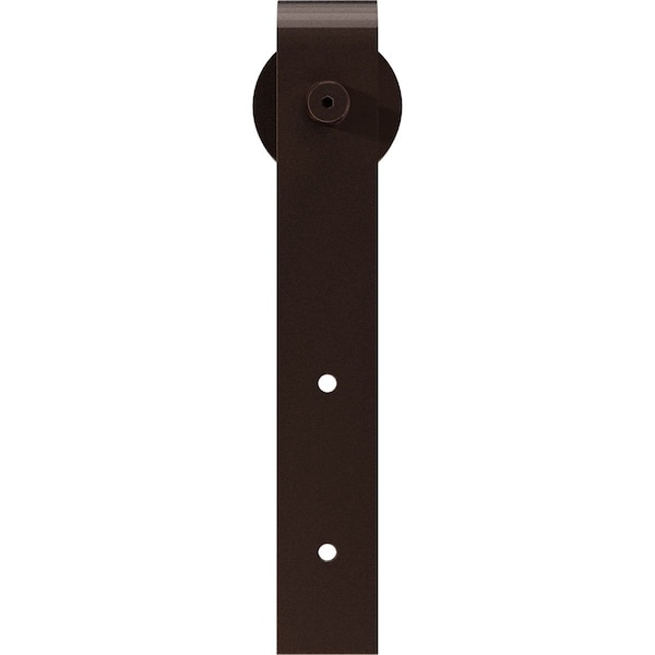 Ekena Millwork Premium J-Strap Roller Hanger w/ Bolts for Barn Door for 1 3/8" Doors, Rustic Brown GB60013RRB - main